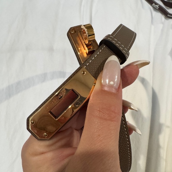 BNIB Hermes Kelly belt in Etoupe - Picture 2 of 5